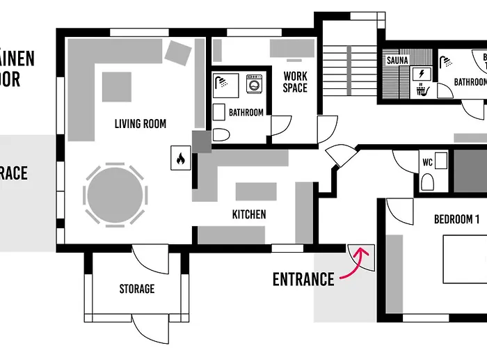 Mehilaeinen 240m2, 5br, Sauna, Dojo, Wifi, Cozy Familyhome Βίλα