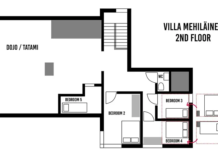 Mehilaeinen 240m2, 5br, Sauna, Dojo, Wifi, Cozy Familyhome * 万塔